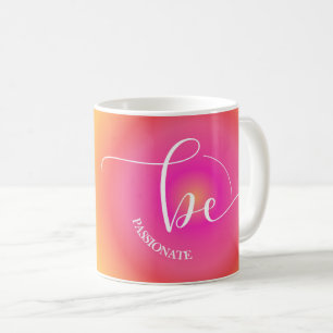 Modern inspirerande Orange för offerten är passion Kaffemugg