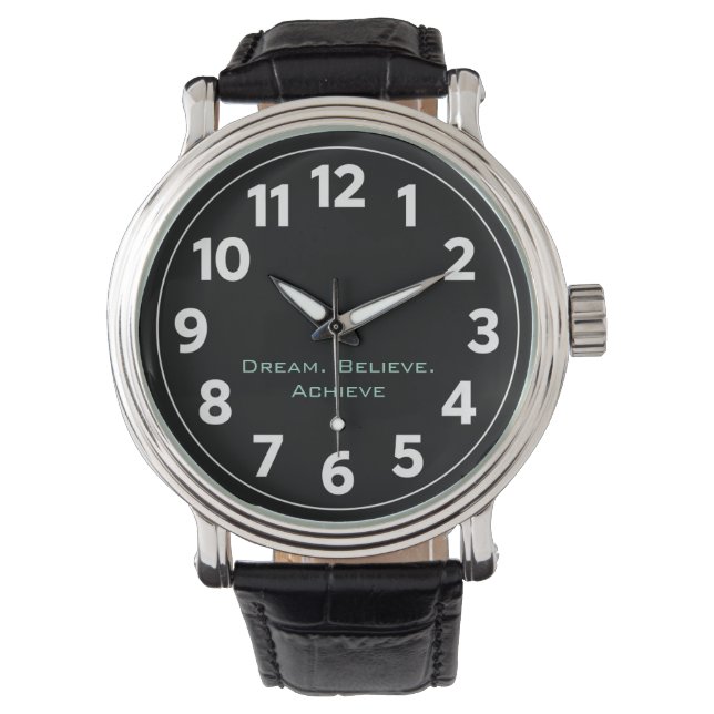 Modern Inspirerande Väggklocka Armbandsur (Framsida)