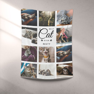 Modern Instagram BEST CAT EVER Photo Collate Pet Fleecefilt