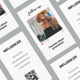 Modern Instagram ditt foto följer mig Visitkort