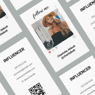 Modern Instagram ditt foto följer mig Visitkort
