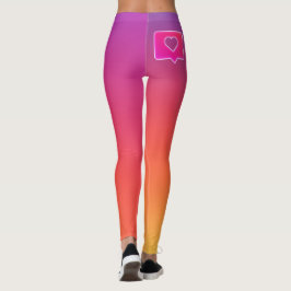 Modern Instagram Influencer Solnedgång Ombre Dam  Leggings