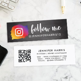 Modern Instagram QR-kod Mini Visitkort