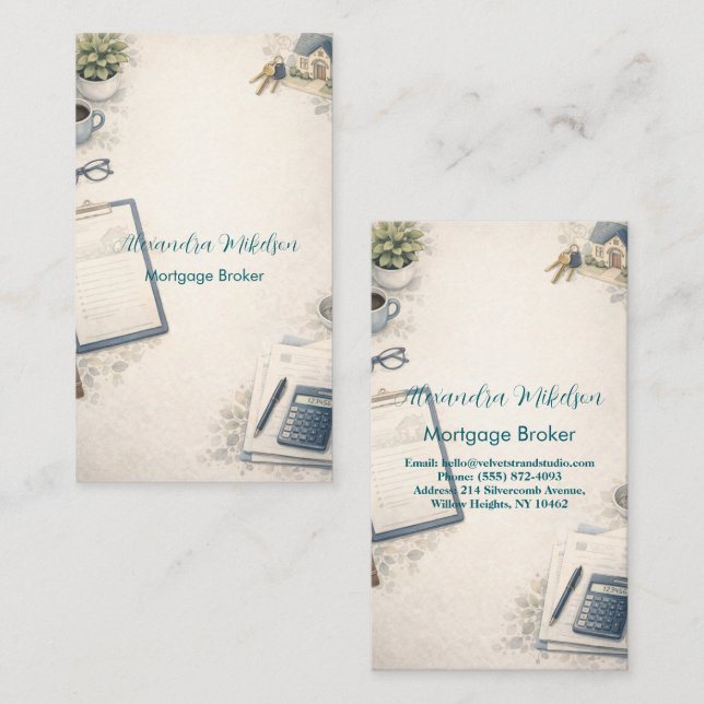 Modern Insurance Advisor Professional  Visitkort (Fram/baksida)