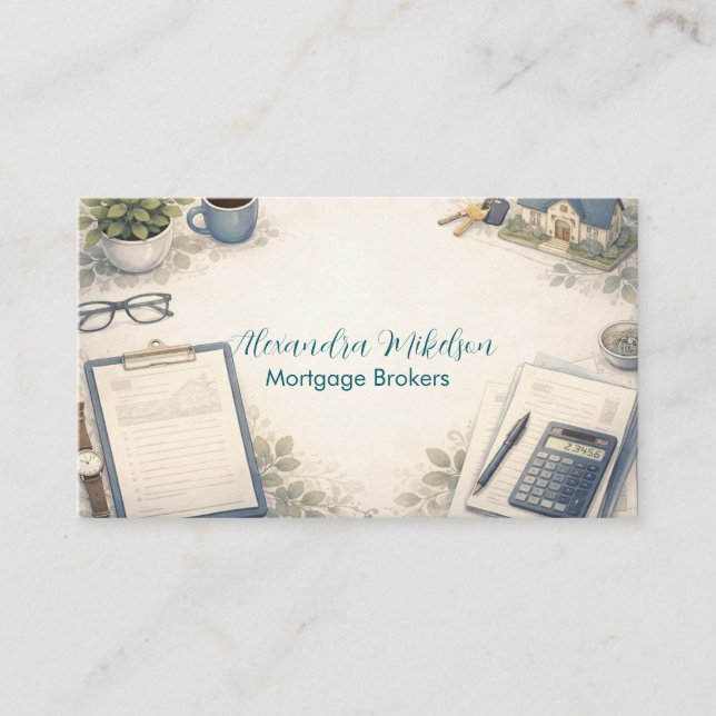 Modern Insurance Advisor Professional Visitkort (Framsida)