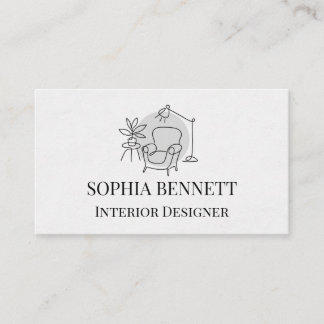Modern Interior Design Business Card Visitkort