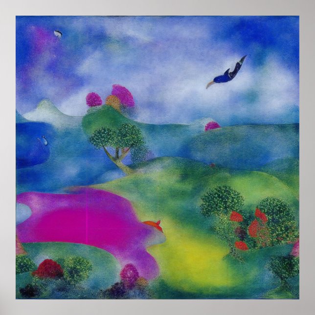 Modern intetsionistisk havskräfta poster (Framsidan)