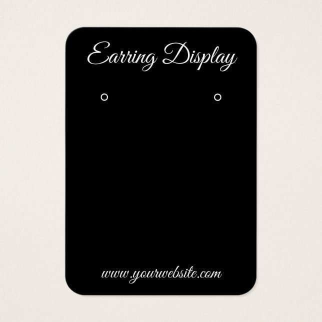 Modern intjäningskort för svart och vit anpassning visitkort (Framsidan)