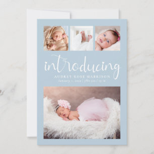 Modern Introducerande Fotokollage Dammtor Blue Föd Meddelande
