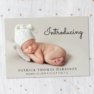 Modern introduktion av födelsemeddelande meddelande