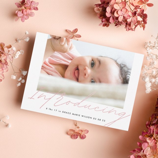Modern  introduktion av handskrivet foto Baby (Skapare uppladdad)