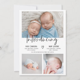 Modern introduktion av skript 3 foto baby twilling meddelande