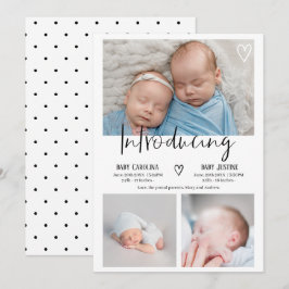 Modern introduktion av skript 3 foto baby twilling meddelande