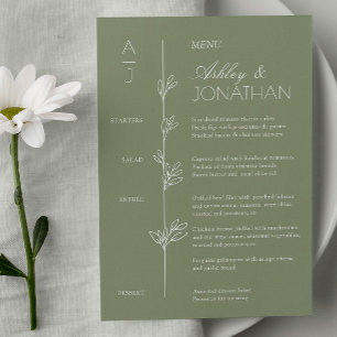 Modern invigning av bröllop med organisk Blommigt Meny