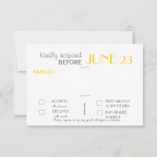 Modern Invitation Suite Svarskort OSA Kort