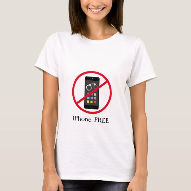 Modern iPhone-kostnadsfritt meddelande T Shirt (Framsida)