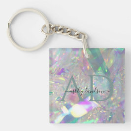 Modern irdescent Angel Tinsel Keychain