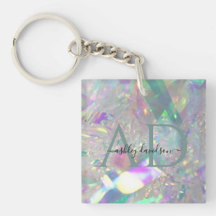 Modern irdescent Angel Tinsel Keychain