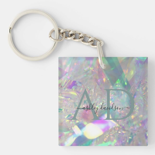 Modern irdescent Angel Tinsel Keychain (Framsidan)