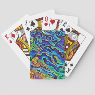 Modern iridescent Abalone Seashell-design Casinokort