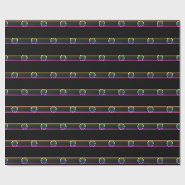 Modern Iridescent Bubbelrand | Blank Glas Presentpapper (Platt)