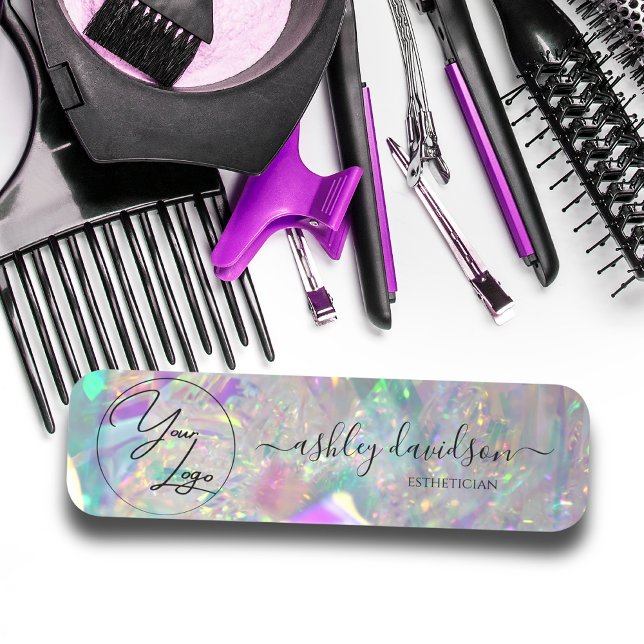 Modern Iridescent Business Logotyp Namn bricka Namnbricka (Skapare uppladdad)