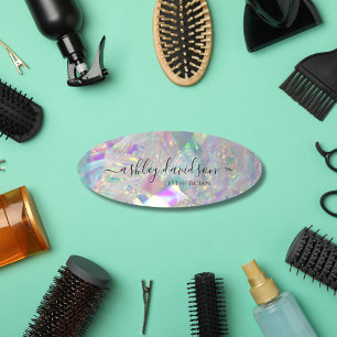 Modern Iridescent Business Professionell Namn bric Namnbricka