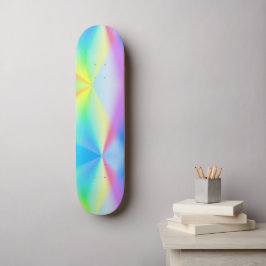 Modern iriserande pastell regnbågsfärgad mini skateboard bräda 18,5 cm