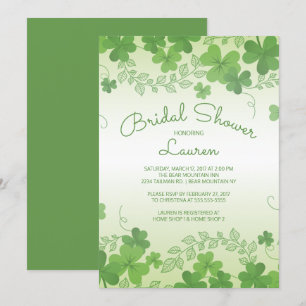 Modern Irish Shamrock Möhippa Inbjudningar