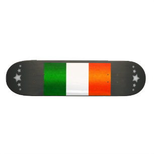 Modern irländsk flagga med ränder mini skateboard bräda 18,5 cm