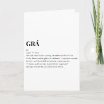Modern irländsk Grá Kärlek Betydelse Print