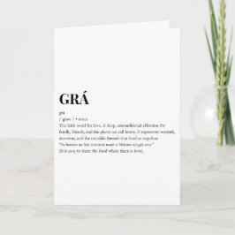 Modern irländsk Grá Kärlek Betydelse Print Kort