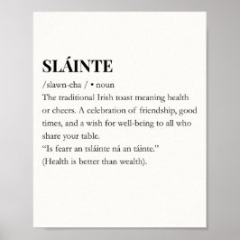 Modern irländsk rolig irländsk Slainet-citat poste Poster