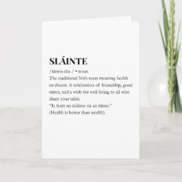 Modern irländsk rolig irländsk Slainte Citat Poste Kort