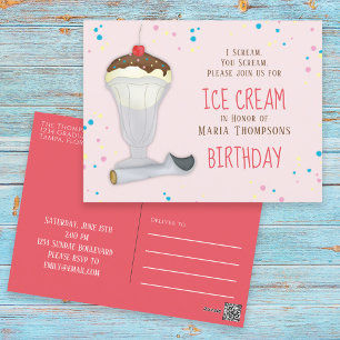 Modern iscram Whimsical Sprinkles Birthday Vykort