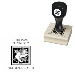 Modern isfär i Bok-Tillhören för bokning Stämpel