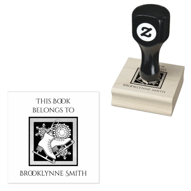 Modern isfär i Bok-Tillhören för bokning Stämpel (Stämplad)