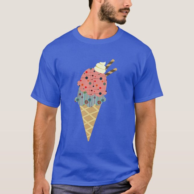 Modern iskräppskugga i mitten av århundradet t shirt (Framsida)
