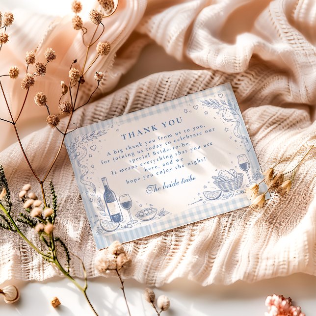 Modern Italian Ciao Miss Bridal Shower Tack Kort (Skapare uppladdad)