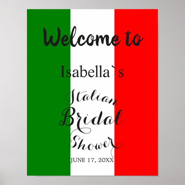 Modern Italien Italienskt Möhippa-tecken Poster (Framsidan)