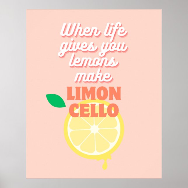 Modern italiensk lemon Limoncello Kitchen Pub Poster (Framsidan)
