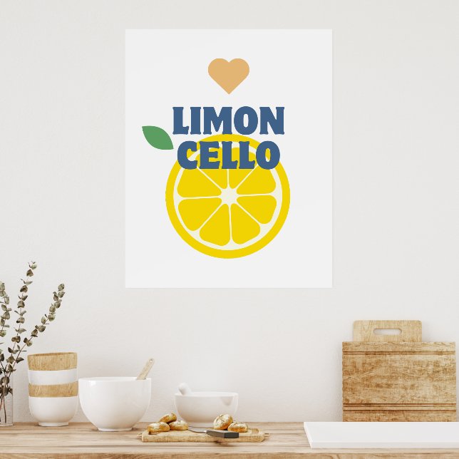 Modern italiensk limoncello poster (Kök)