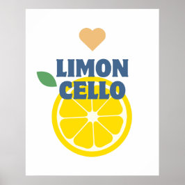 Modern italiensk limoncello poster