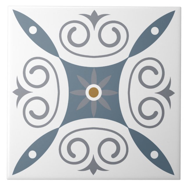 Modern italiensk vit, grått-inredingsdesign kakelplatta (Framsidan)