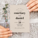 Modern ivoriansk Neutralt Trendig Mix Match Bröllo Inbjudningar<br><div class="desc">Modern ivorianinbjudan till Trendiget Mix Match Wedding i Neutralt har moderna typpar i djärvt,  modernt färg.</div>