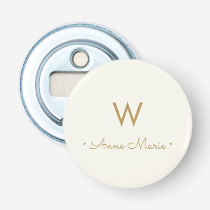 Modern ivory Guld-skript Monogram Flasköppnare