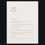 Modern Ivory Monogrammed Bröllop Menu Meny<br><div class="desc">Det här är den moderna elfenben-menyn bröllop,  som kommer att tillföra Bröllopsfesten lite elegans. All text är redigerbar,  klicka bara på "Anpassa den här mallen". Det finns även matchande objekt som platskort,  bordsnummer och bröllop.</div>