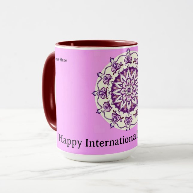 Modern IWD 2026 Strategic Empowerment Custom Mugg (Framsida vänster)
