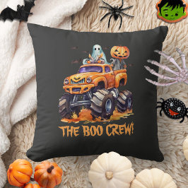 Modern Jack o lantern Cute Boo Crew Halloween Kudde