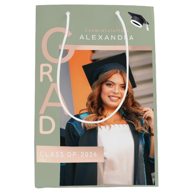 Modern Jade Graduate Congratulations  Rose Gold  (Framsidan)